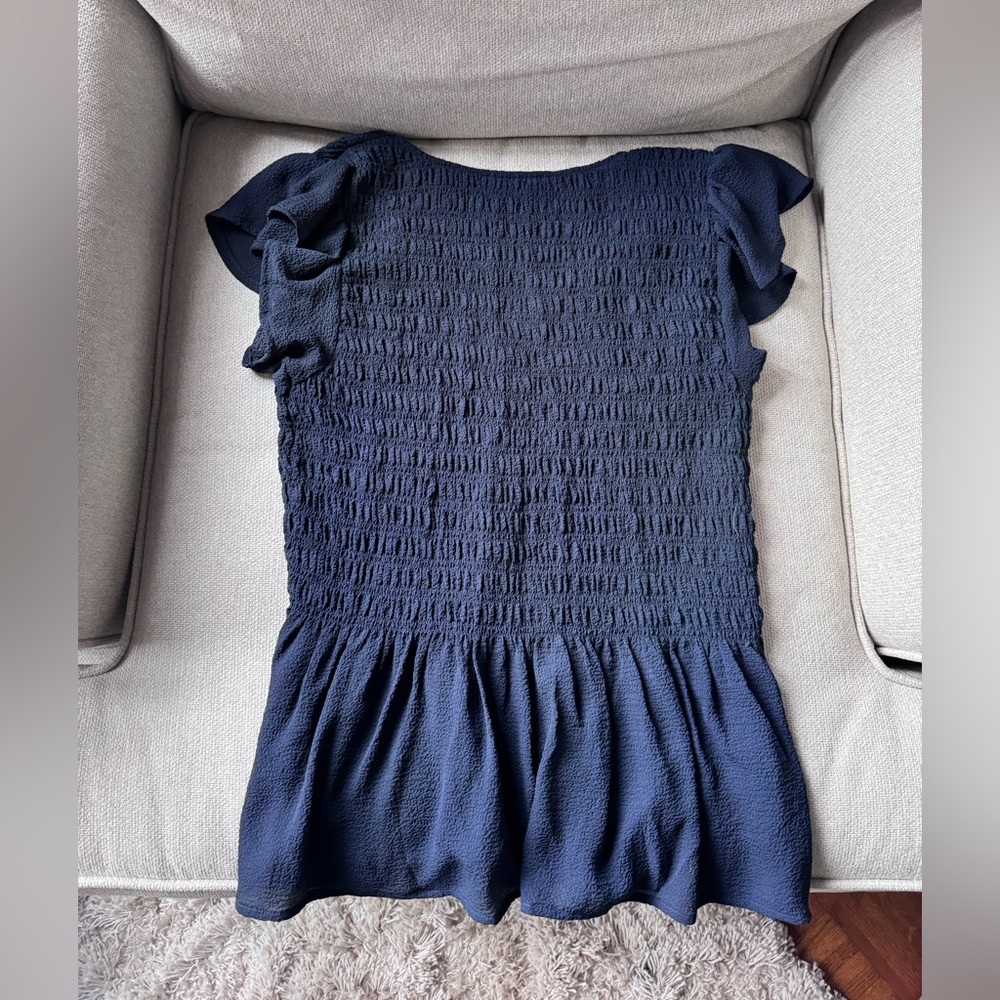 Women’s Madewell Navy Blouse, excellent condition size small - Picture 2 of 4